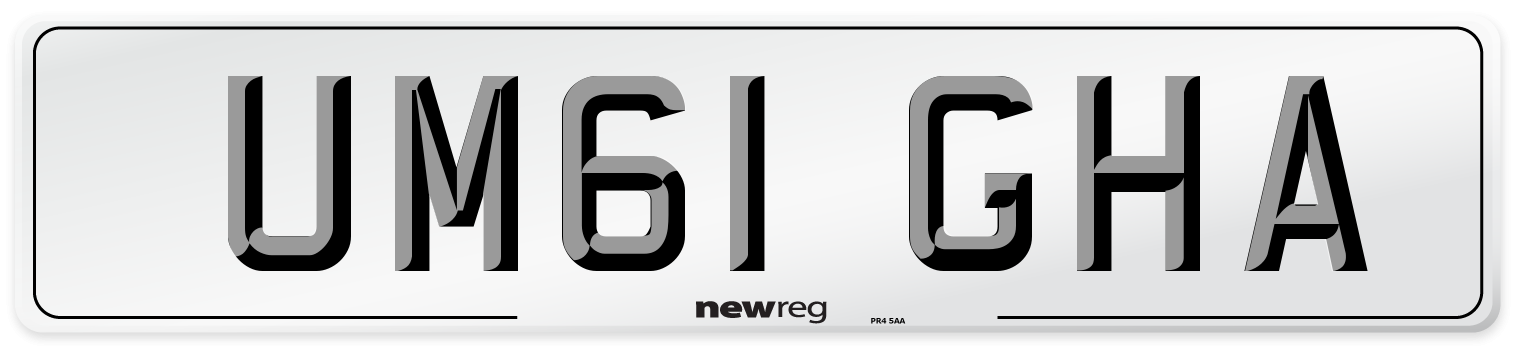 UM61 GHA Number Plate from New Reg